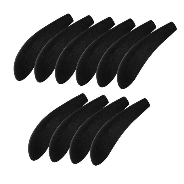 10 hombreras para perchas, ligeras, negras, antideslizantes, con soporte flocado para suéteres, camisetas, trajes, hogar.