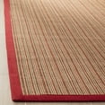 thumbnail image 4 of SAFAVIEH Natural Fiber Urban Striped Sisal Area Rug, Brown/Red, 6' x 9', 4 of 5
