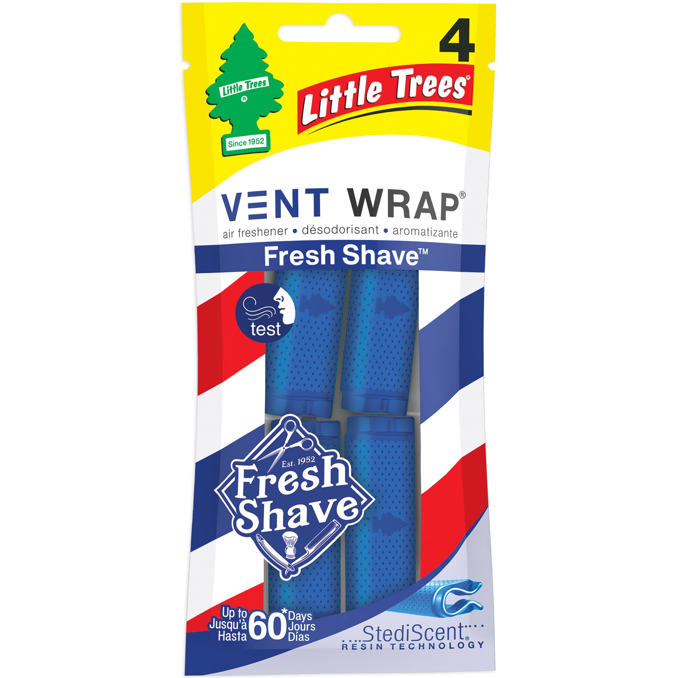 Little Trees Air Freshener Vent Wrap Fresh Shave 4Pack