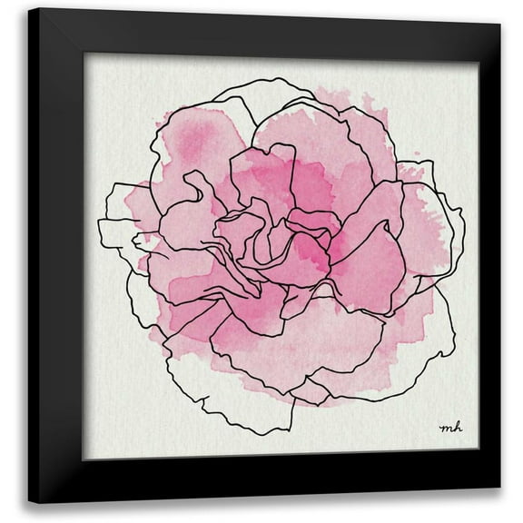 Hershey, Moira 12x12 Black Modern Framed Museum Art Print Titled - Watercolor Floral III
