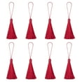 thumbnail image 1 of Unique Bargains 6.5' Silky Bookmark Tassels with Loop for DIY Craft Accessory, 8Pack Wine Red, 1 of 5