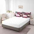 thumbnail image 4 of YST Geometric Circles Swirls Bed in a Bag Twin Modern Pink Purple Black Gray Comforter Set 7 Piece Abstract Geometry Grid Down Comforter Stripes Square Reversible Bedding Set Simple Style, 4 of 5