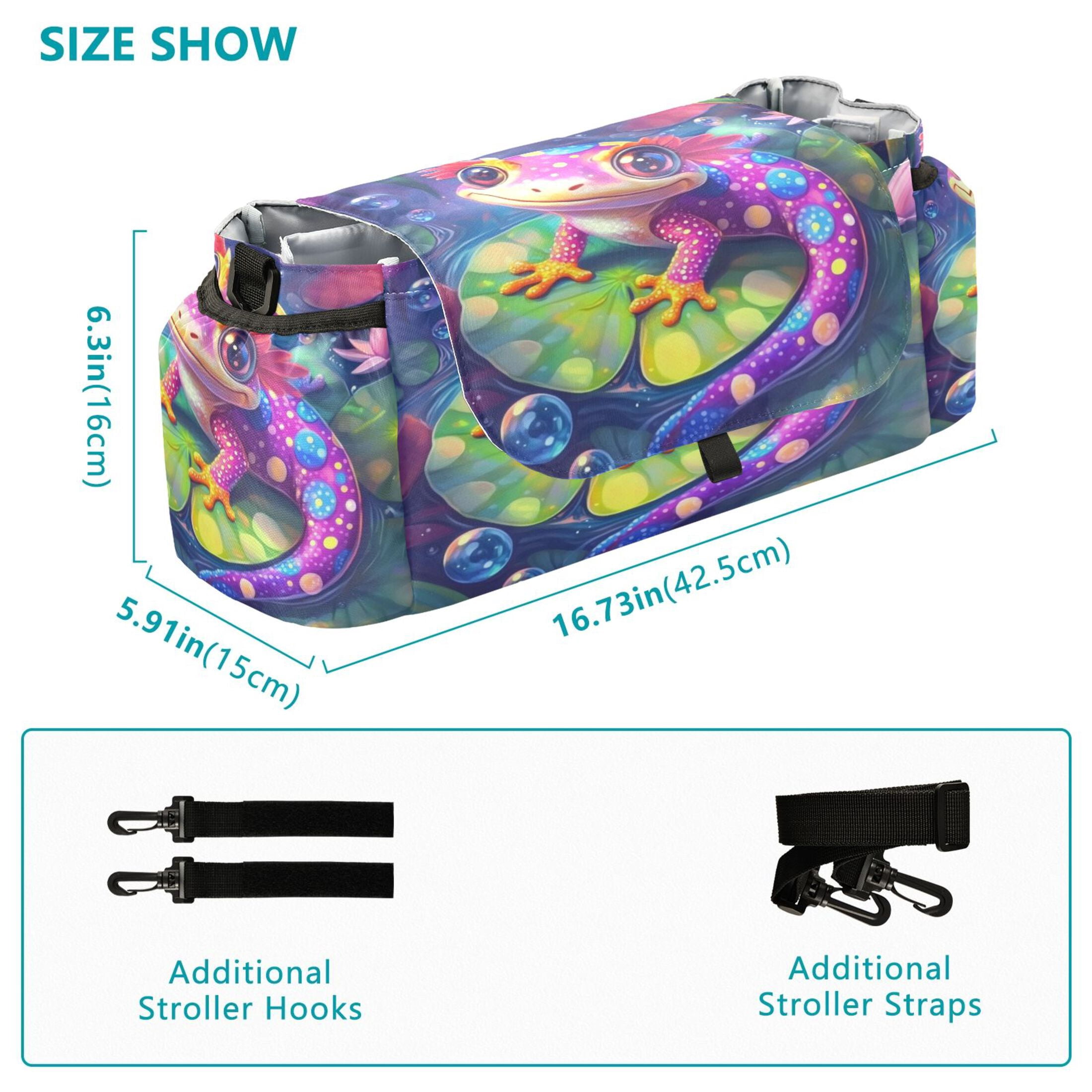 DIXRUYEE Stroller Organizer Colorful Frog Printed