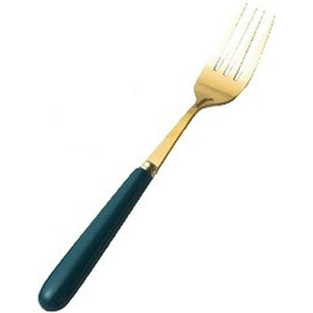 

Stainless Steel Dinner Fork Salad Fork Steak Fork Silverware Fork Fruit Fork Table Fork with Ceramic Handles Kitchen Supplies 6 Pack