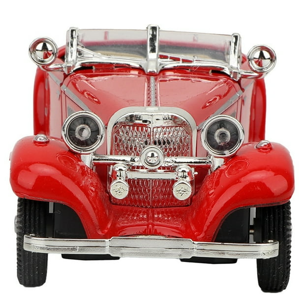 Coche De Simulación Con retroceso, Modelo De Vehículo De aleación De Juguete Con Luz De Sonido De Alta Simulación Vintage Para Niños Y Niños