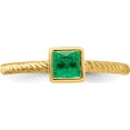 thumbnail image 5 of 14K Yellow Gold Square Bezel Emerald Ringsize 7 (Width 1.6 To 1.8) (Length 0) - Jbsp, 5 of 5