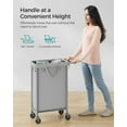 thumbnail image 4 of 90L Laundry Sorter Laundry Basket with Wheels Rolling Laundry Hamper with Removable Liner Dove Grey, 4 of 7