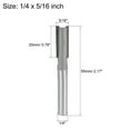 thumbnail image 2 of Router Bit 1/4 Shank 5/16" Cutting Diameter 2 Straight Flutes Carbide for Woodworking Carpentry Milling Cutter Tool, 2 of 5
