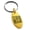 Gold, variant on Stainless Steel Letter P Initial Floral Box Monogram Engraved Small Oval Charm Keychain Keyring