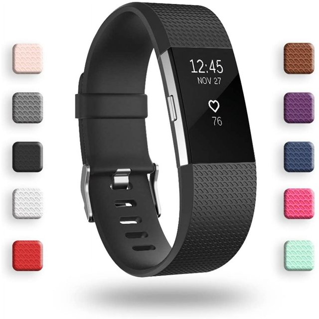 Replacement Bands Compatible for Fitbit Charge 2, Classic & Special Edition Adjustable Sport Wristbands,Large