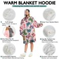 thumbnail image 5 of Pink Butterfly Colorful Wing Pattern Wearable Oversized Blanket,Wearable Blanket Hoodie for Adults,Cozy Hooded Blankets with Super Pockets,Super Warm Fuzzy Pullover for Women & Men, 5 of 6