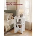 thumbnail image 3 of VASAGLE Side Table, 2 Tier Small Accent End Table, Nightstand with Lower Shelf for Small Spaces, Living Room, Bedroom, Cloud White, 3 of 5