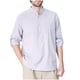 thumbnail image 1 of pstuiky camisa de manga larga para hombre, Camisa informal tipo cárdigan con cuello vuelto liso a la moda para hombre Tops de talla grande para hombre xl, 1 of 2