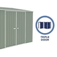 thumbnail image 6 of Absco Durango 10 Ft. x 5 Ft. Metal Bike Shed, Steel Utility Tool Shed, Outdoor Storage for Backyard, Lawn, Bikes, 50 Sq. Ft., Pale Eucalypt, 6 of 11