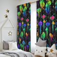 thumbnail image 5 of Blackout Kids Curtains,Rainbow Mushroom Neon Black Pattern Childrens Insulated Curtains Set Of 2,Bedroom Essentials,Toddler Room Decor 52"x84", 5 of 5