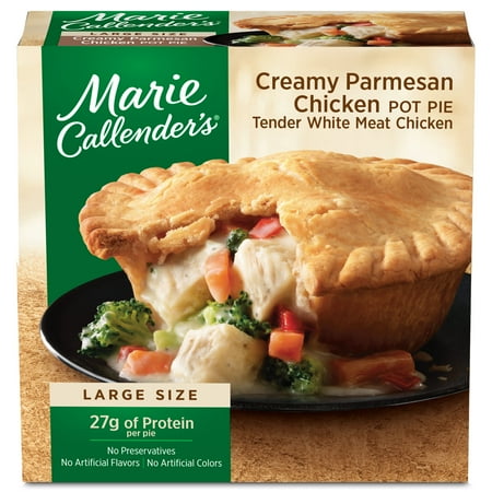 Marie Callender's Creamy Parmesan Chicken Pot Pie, Large Size, Frozen Meal, 15 oz.