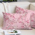 thumbnail image 2 of Spring Peaches Throw Pillow Covers, Botanical Blossom Flowers Branches Soft Breathable Pillow Cases with Invisible Zipper for Sleeping, Toddler Pillowcases for Couch Bed Sofa Chair 12x20 Inches, 2 of 9