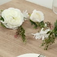 thumbnail image 4 of Balsa Circle 6 feet White Artificial Rose Peony Flower Garland Silk Hanging Vine Wedding Reception Party Centerpieces Event Decorations Supplies, 4 of 8