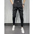 thumbnail image 5 of Pantalones ajustados de talle alto y talla grande para hombre, pantalones con trenzas para hombre, ropa informal fina vintage, ropa de vestir de primera calidad, 5 of 5