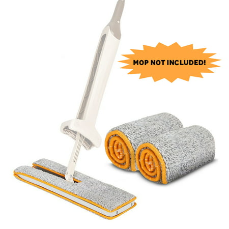 TSV Double Sided Lazy Mop Cloth 360 Spin Automatic Squeeze 15 Inch(38cm) Cloth Mop For Your Living Room,Hardwood Floor,Kitchen,Bathroom (A Total Of Two Pieces Of Fiber