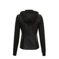 thumbnail image 2 of Made by Johnny Women's Faux Leather Zip Up Moto Biker Jacket with Hoodie S BLACK_BLACK, 2 of 6
