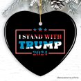 thumbnail image 2 of Quote I Stand with Trump Christmas Ornament, Gift for Supporter, 2 of 9