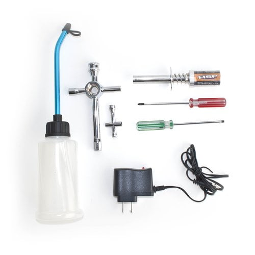 Nitro Starter Kit with Glowstart Fuel Filler Bottle and Tools Charger 