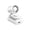 White, variant on Rechargeable Hat Clip On Portable Fan, 360° Adjustable Mini Cap Cooling Fan, USB Charging Hands-Free Clip Fan, Lightweight Air Cooler, Clip Fan for Fishing Golf Cycling Outdoor Sports Summer Use