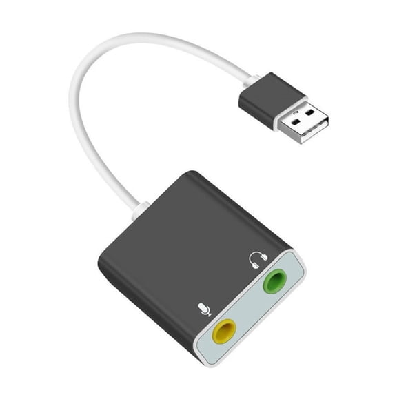 USB External Stereo Sound Card USB Sound Adapter USB to 3.5mm Microphones Speaker Sound Interfaces for PC Laptop