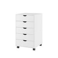 thumbnail image 3 of Naomi Home 5 Drawer Dresser, Tall Dressers for bedroom, Kids dresser with Wheels, Durable Storage dresser, Small Dresser for Closet, Makeup dresser with 180 lbs Capacity – White, 3 of 8
