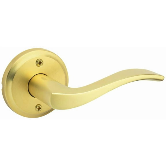 Kwikset 788Selrh Sedona Right Handed Non-Turning One-Sided Dummy Door Lever - Brass