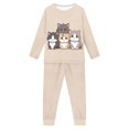 thumbnail image 5 of DISNIMO Cute Cat Pajamas for Kids Boys Pajama Sets Size 3-4 Boys Pjs Set for Boys 2 Piece Pajamas Set for Boys Long Sleeve Pj Sets Kids Soft Pajamas Boys Fall Pajama Set for Girls And Boys Pj Set, 5 of 7