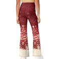 thumbnail image 3 of DISNIMO Red Christmas Flare Leggings High Waisted Yoga Pants Bootcut Dance Casual Pants Activewear Kids Bell Bottoms Child for 13-14 Years Kids Flare Yoga Pants with Pockets, 3 of 7