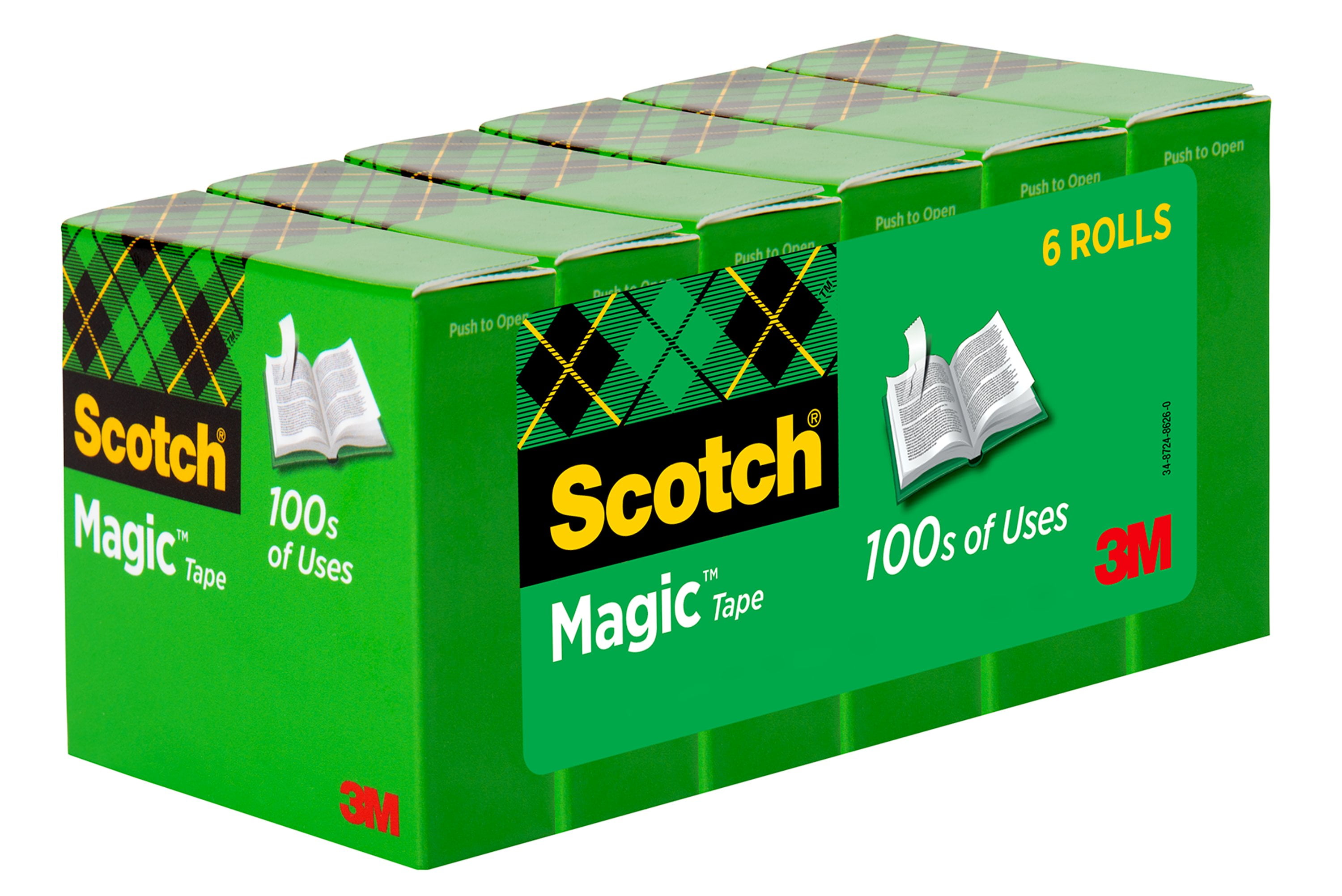 Scotch Magic Tape Refill 6 Pack, 3/4 in. x 800 in., 6 Boxes/Pack