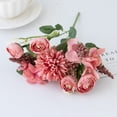 thumbnail image 4 of Artificial Flower Fadeless Not Wither No Watering Nordic Style Easy Care Artificial Rose Hand Bouquet for Wedding, 4 of 7