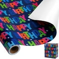 thumbnail image 6 of Sunxin Gift Wrapping Paper Birthday Wrapping Paper for Boys Girls Kids Lettering Wrapping Paper for Holiday, One Roll of Gift Wrapping Paper, 6 of 9