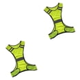 thumbnail image 2 of Wosthever Reflective Vest High Visibility Lightweight ClothesTraffic Fluorescent Jacket Construction Safety Mesh for Night Running Cycling 56x52cm 2piezas, 2 of 4
