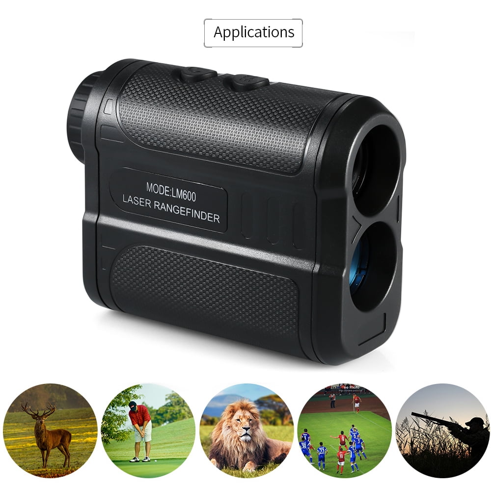 KKmoon Golf Rangefinder Outdoor Handheld Laser Distance Meter Speed Tester Digital Monocular Telescope Range Finder M/Yard Distance Meter for Golf Hunting