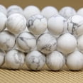 thumbnail image 3 of Angelstones Howlite Blanche Mate Naturelle Véritables Pierres Précieuses Semi-Précieuses Guérison Bracelet Extensible Perlé 10 mm 7 Pouces Unisexe, 3 of 4