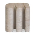 thumbnail image 3 of Pemberly Row Faux Travertine Indoor/Outdoor Concrete Side Table, 3 of 12