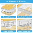 thumbnail image 4 of Plastic Pencil Box Large Capacity Pencil Boxes Clear Boxes with Snap-Tight Lid Stylish Office Supplies Storage Organizer Box Cartoon Chickens Pattern, 4 of 7