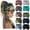 Army green, variant on 10 PCS Women Headbands African Wide Hair Wrap Extra Turban Head Bands for Lady Large Sport Workout Stretch Non-slip Big Hair Bands