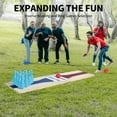 thumbnail image 6 of Lilypelle 3 in 1 Cornhole Boards Set - Solid Corn Hole Games, Ring Toss Game & Tabletop Bowling Game, Yard Toss Game for Kids & Family, Lawn, Backyard, Beach, Travel Outdoor Game, 6 of 7