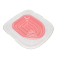 thumbnail image 1 of Entrenador de Inodoro para Gatos, Alta Capacidad de Carga, Bandeja Blanca con Soporte Interior Rosa, 1 of 9