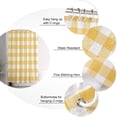 thumbnail image 5 of Yellow Buffalo Check Plaid Shower Curtain Farmhouse Style Shower Curtains for Bathroom Curtain Sets with Hooks Waterproof Fabric Bath Curtain Small Stall Size 36" x 72", 5 of 6