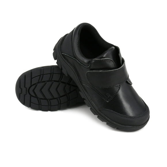 HapHappystep® Genuine Leather Toddler Little Boy School Uniform Dress Formal Shoes Monk Strap (Black) 1 Pair