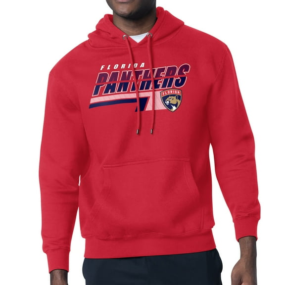 Men's Starter Red Florida Panthers Logo Push Fleece Hoodie