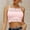 Pink, variant on Women's Solid Color Lace Navel-Baring Camisole Top