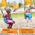 thumbnail image 2 of 2Pcs High Back Full Bucket Toddler Swing Seat Set with Adjustable Height Rope 4.2 to 6.7 FT Soft Swing Seats Set for Kids- 600 LB Weight Capacity, 2 of 14