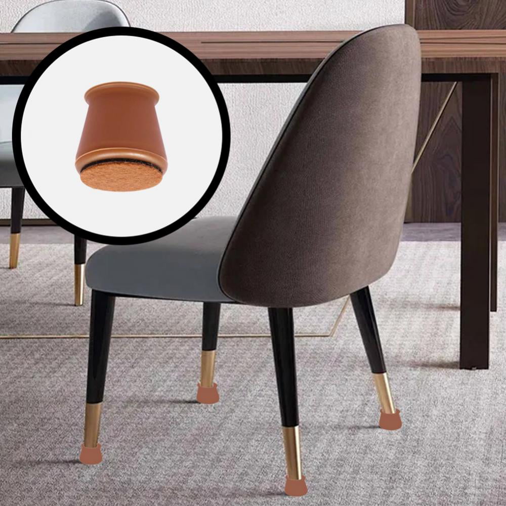 16Pcs Silicone Felt Home Floor Protecter Leg Sleeve Table Chair Foot Cover Socks 